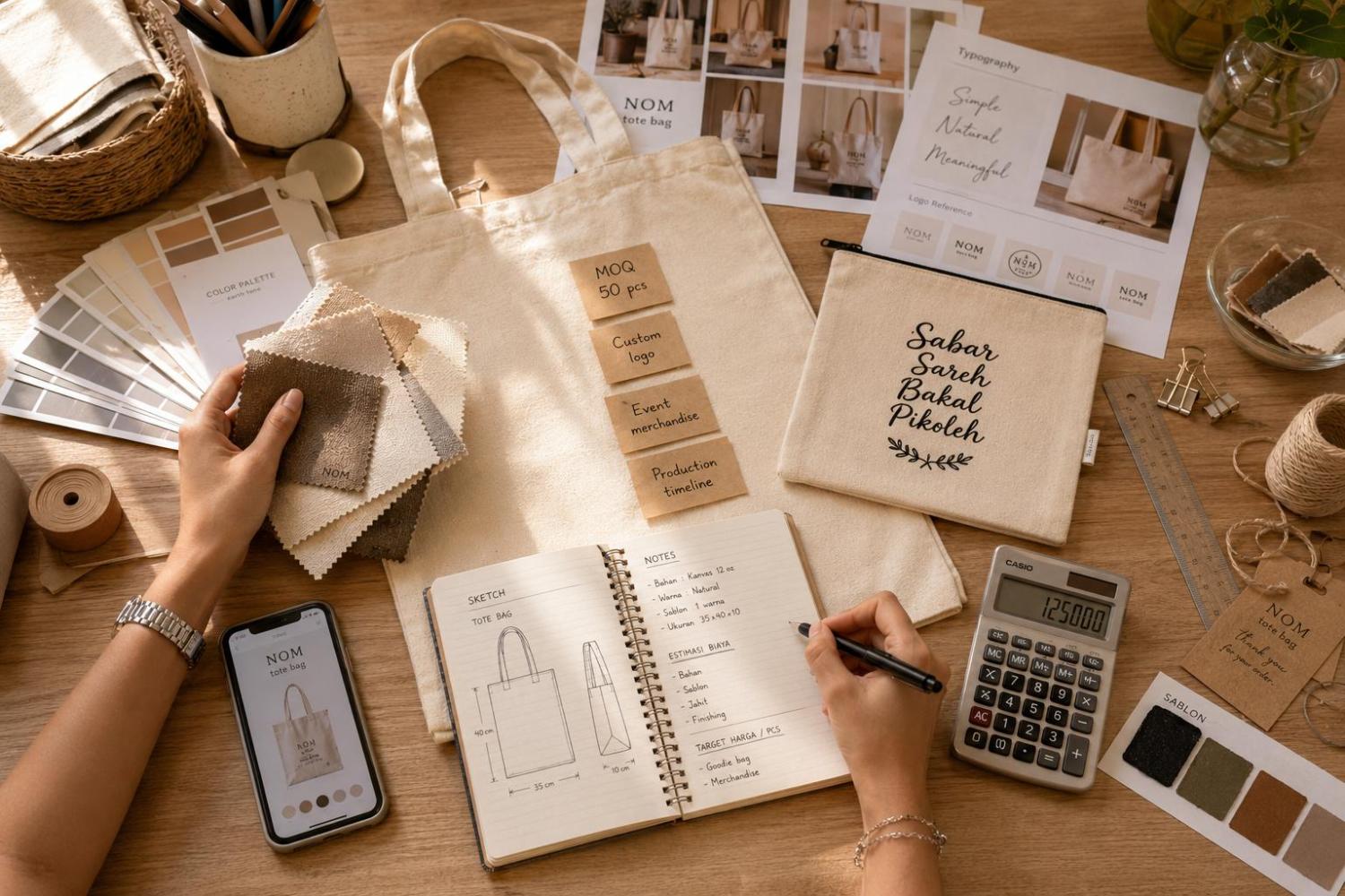 produksi tote bag kanvas minimal order